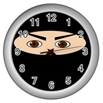 Ninja Wall Clocks (Silver)  Front