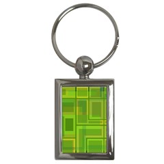 Green Pattern Key Chains (rectangle)  by Valentinaart