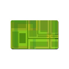 Green Pattern Magnet (name Card) by Valentinaart