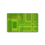 Green pattern Magnet (Name Card) Front