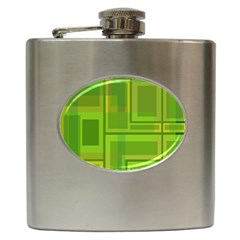 Green Pattern Hip Flask (6 Oz) by Valentinaart