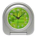 Green pattern Travel Alarm Clocks Front