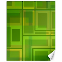 Green Pattern Canvas 16  X 20   by Valentinaart