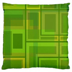 Green Pattern Large Cushion Case (one Side) by Valentinaart