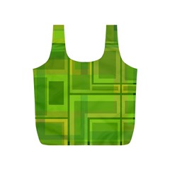 Green Pattern Full Print Recycle Bags (s)  by Valentinaart