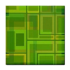 Green Pattern Tile Coasters by Valentinaart