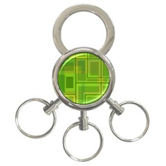 Green Pattern 3-ring Key Chains by Valentinaart