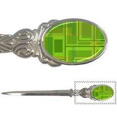 Green Pattern Letter Openers