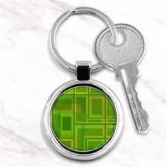 Green Pattern Key Chains (round)  by Valentinaart