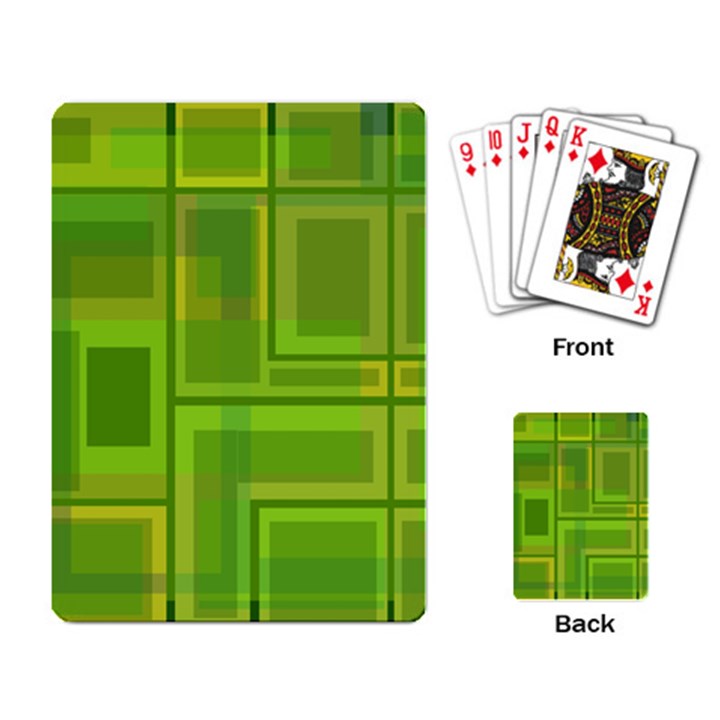 Green pattern Playing Card