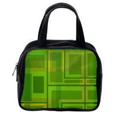 Green Pattern Classic Handbags (one Side) by Valentinaart