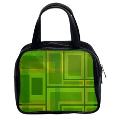 Green Pattern Classic Handbags (2 Sides) by Valentinaart