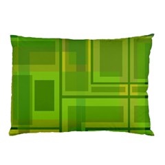 Green Pattern Pillow Case by Valentinaart