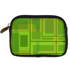 Green Pattern Digital Camera Cases by Valentinaart