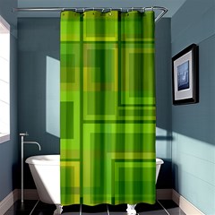 Green Pattern Shower Curtain 36  X 72  (stall)  by Valentinaart