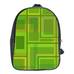 Green Pattern School Bags (xl)  by Valentinaart