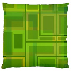 Green Pattern Large Flano Cushion Case (one Side) by Valentinaart