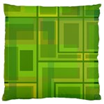 Green pattern Large Flano Cushion Case (One Side) Front