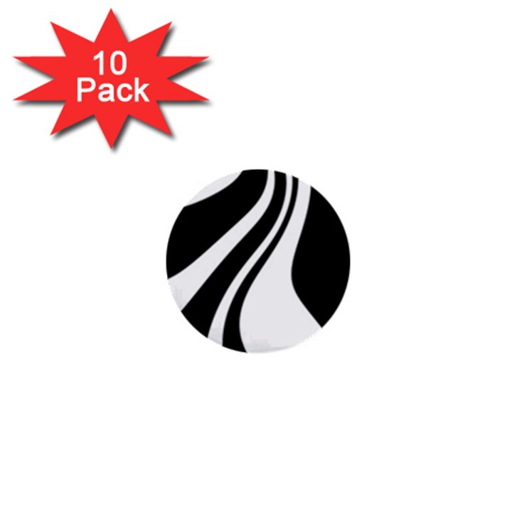 Black and white pattern 1  Mini Buttons (10 pack) 