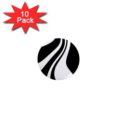 Black And White Pattern 1  Mini Magnet (10 Pack)  by Valentinaart