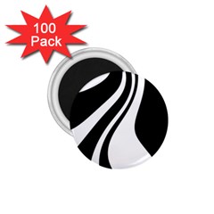 Black And White Pattern 1 75  Magnets (100 Pack)  by Valentinaart