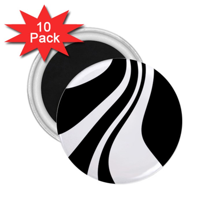 Black and white pattern 2.25  Magnets (10 pack) 