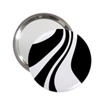 Black and white pattern 2.25  Handbag Mirrors Front