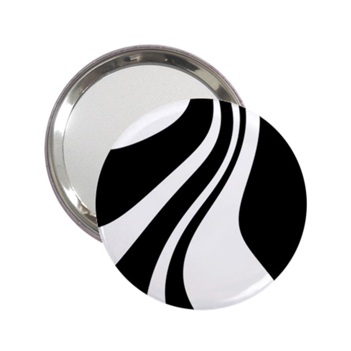 Black and white pattern 2.25  Handbag Mirrors