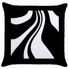 Black And White Pattern Throw Pillow Case (black) by Valentinaart