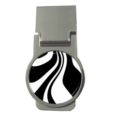 Black And White Pattern Money Clips (round)  by Valentinaart