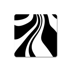 Black And White Pattern Square Magnet by Valentinaart