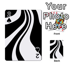 Black And White Pattern Playing Cards 54 Designs  by Valentinaart