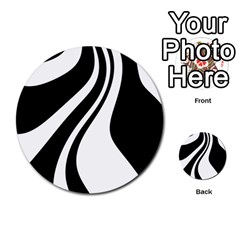 Black And White Pattern Multi-purpose Cards (round)  by Valentinaart