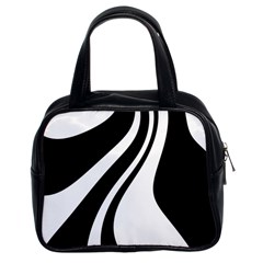 Black And White Pattern Classic Handbags (2 Sides) by Valentinaart