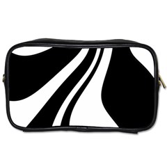 Black And White Pattern Toiletries Bags 2-side by Valentinaart