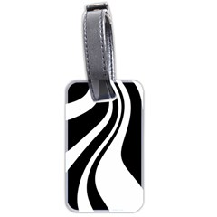 Black And White Pattern Luggage Tags (two Sides) by Valentinaart