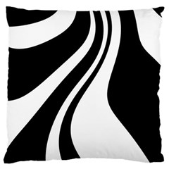 Black And White Pattern Large Cushion Case (one Side) by Valentinaart