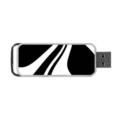 Black And White Pattern Portable Usb Flash (one Side) by Valentinaart