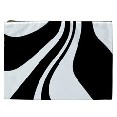 Black And White Pattern Cosmetic Bag (xxl)  by Valentinaart