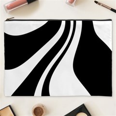 Black And White Pattern Cosmetic Bag (xxxl)  by Valentinaart