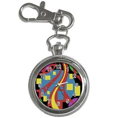 Colorful Abstrac Art Key Chain Watches by Valentinaart