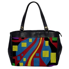 Colorful Abstrac Art Office Handbags by Valentinaart