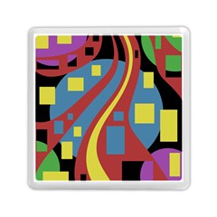 Colorful Abstrac Art Memory Card Reader (square)  by Valentinaart