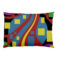 Colorful Abstrac Art Pillow Case (two Sides) by Valentinaart