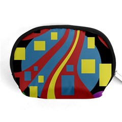 Colorful Abstrac Art Accessory Pouches (medium)  by Valentinaart