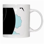 Black raven White Mugs Right