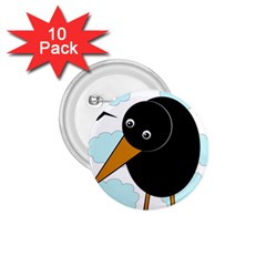 Black Raven 1 75  Buttons (10 Pack) by Valentinaart