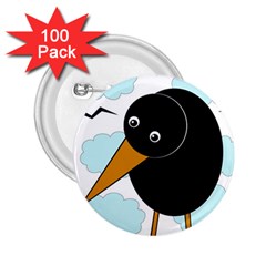 Black Raven 2 25  Buttons (100 Pack)  by Valentinaart