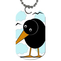 Black Raven Dog Tag (one Side) by Valentinaart