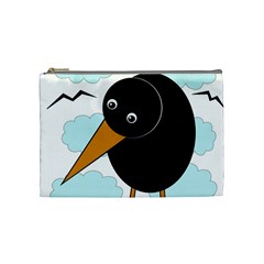 Black Raven Cosmetic Bag (medium)  by Valentinaart